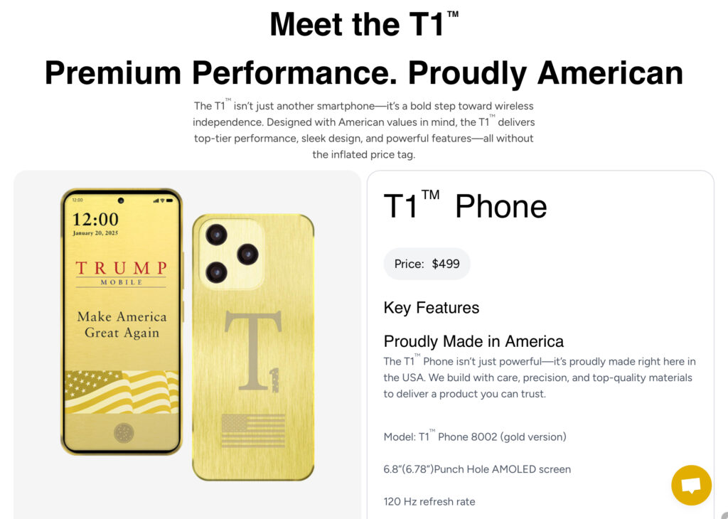 Trump Mobile T1: O Smartphone “Anti-Big Tech” — Vale a Pena? 4 Trump Mobile T1 Key features