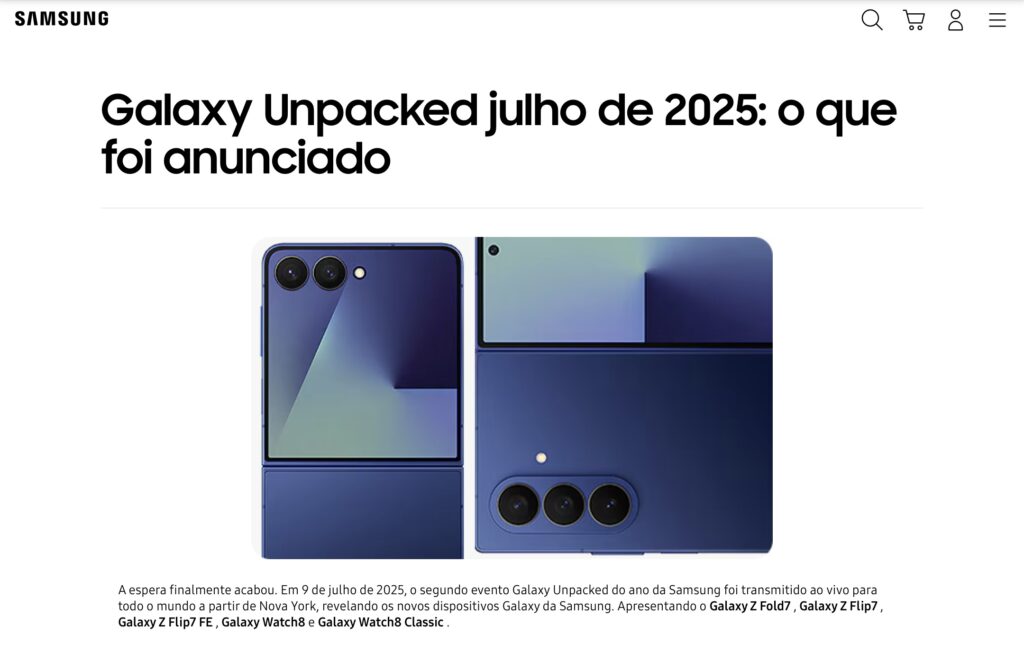 Galaxy Unpacked Website