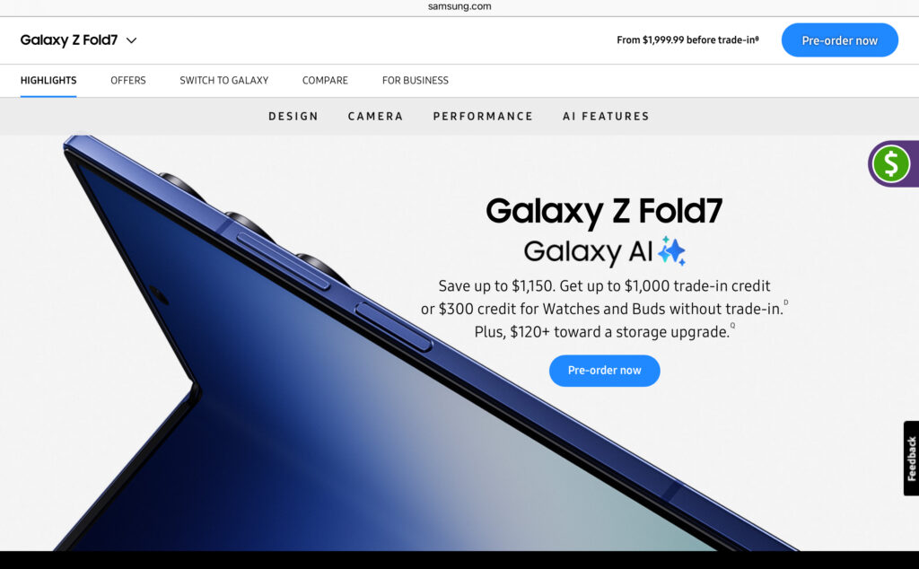 Galaxy Unpacked Fold 7